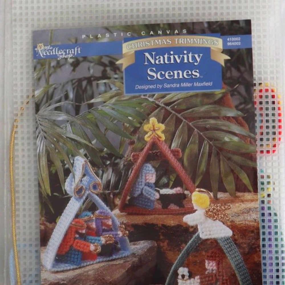 1996 The Needle Craft Shop Plastic Canvas Kit Nativity Scenes